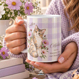10月の誕生花 コスモスと猫のブライズメイド コーヒーマグカップ