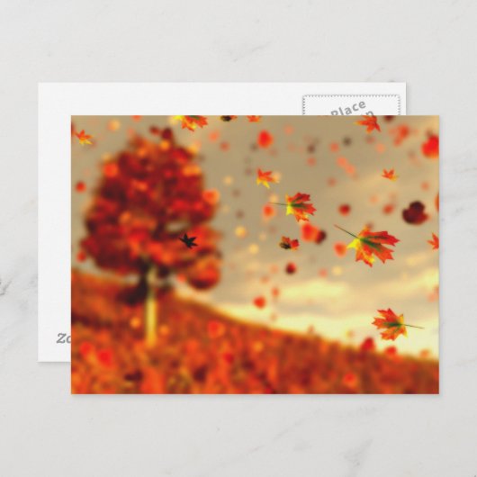 10月の風に乗るポストカード ポストカード (正面/裏面)