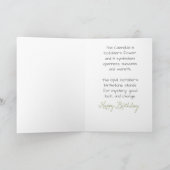 10月のCalendulaおよびオパールの誕生日 カード (内部)