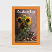 10月はここだ/あなたの誕生日はここにある！カード カード (正面)