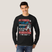 10月はピットブル認識度月 Tシャツ (正面フル)