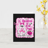 10月はピンクでガン啓発 カード (黄色い花)