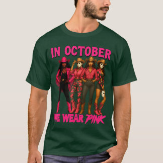 10月はピンクのハロウィン ウエスタンカウガール Tシャツ