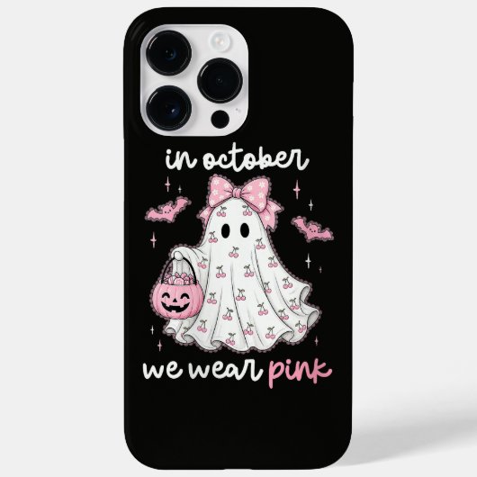 10月はピンクの幽霊ハロウィン Case-Mate iPhoneケース (裏面)