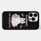 10月はピンクの幽霊ハロウィン iPhoneケース (裏面横)