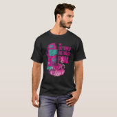 10月はピンク色のスクールバス乳がん啓発 Tシャツ (正面フル)