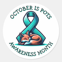 10月はポット認識度月 ラウンドシール