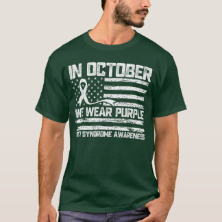 10月はレット症候群啓発月間 パープルを着よう Tシャツ
