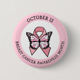 10月は乳がん認知月ボタン 缶バッジ