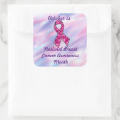 10月は乳がん認知月 スクエアシール (バッグ)