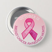 10月は乳がん認知月 缶バッジ (正面&裏面)