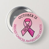 10月は乳がん認知月 缶バッジ (正面&裏面)