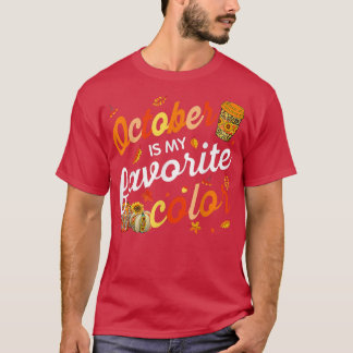 10月は私のお気に入りのカラー紅葉秋 Tシャツ