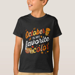 10月は私のお気に入りのカラー紅葉秋 Tシャツ