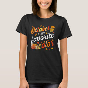 10月は私のお気に入りのカラー紅葉秋 Tシャツ