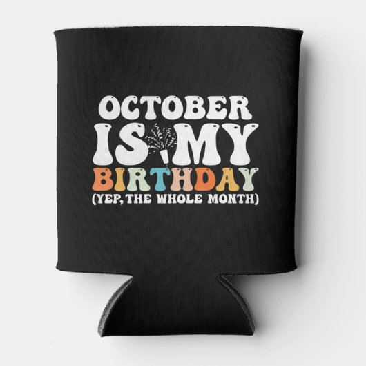 10月は私の誕生日月Yep全体の月 缶クーラー (正面)