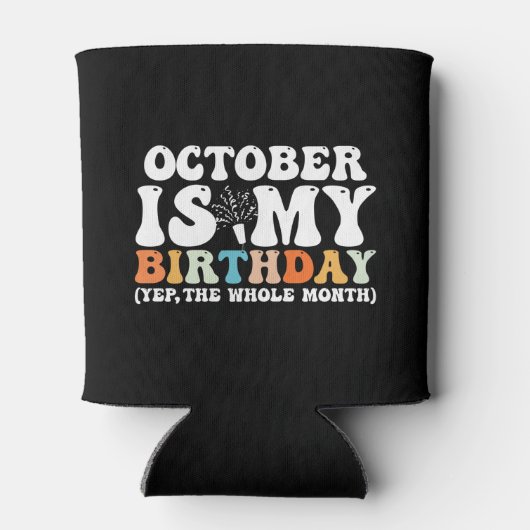 10月は私の誕生日月Yep全体の月 缶クーラー (裏面)