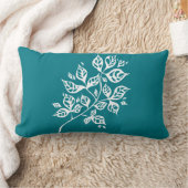 10月は緩和するために小さい投球を-白及びティール（緑がかった色）残します ランバークッション (ブランケット)