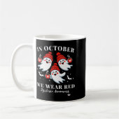 10月は赤を着て ディスレクシア啓発 ハロウィン コーヒーマグカップ (左)
