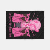 10月ウィッチハロウィン乳がんA フリースブランケット (正面(横))