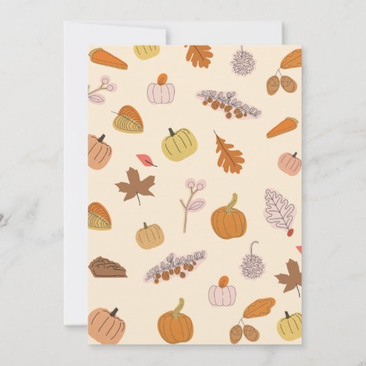 10月オレンジカボチャのハロウィーンベビーシャワー 招待状 (裏面)