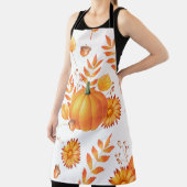 10月カラフルカボチャ秋のパターン エプロン (インサイチュ)