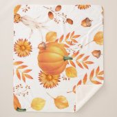 10月カラフルカボチャ秋のパターン シェルパブランケット (正面)