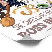 10月ガールリブラ誕生日ハロウィーンスケルトン ポスター (角)