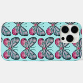 10月グラスウィングティール(緑がかった色)バタフライパターン Case-Mate iPhoneケース (裏面 (横))