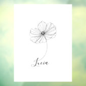 10月コスモスパーソナライズされた誕生フラワーギフト ウィンドウサイン (シート3)