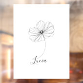 10月コスモスパーソナライズされた誕生フラワーギフト ウィンドウサイン (シート2)