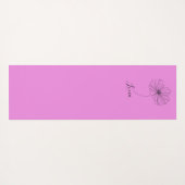 10月コスモスパーソナライズされた誕生フラワーギフト ヨガマット (裏面(横))