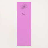 10月コスモスパーソナライズされた誕生フラワーギフト ヨガマット (裏面)