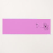 10月コスモスパーソナライズされた誕生フラワーギフト ヨガマット (正面(横))