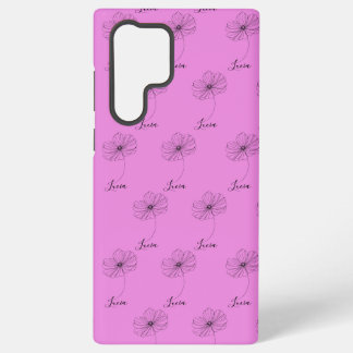 10月コスモスパーソナライズされた誕生フラワーギフト SAMSUNG GALAXY S22 ULTRAケース