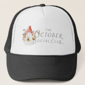 10月ソーシャルクラブのほっこり秋デザイン キャップ (正面)