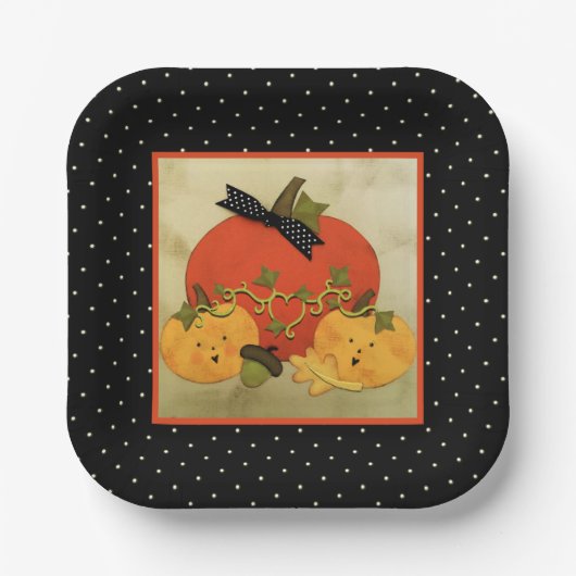 10月ハロウィーンブライダルシャワー ペーパープレート (正面)