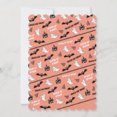 10月ハロウィーン1日の誕生日 招待状 (裏面)