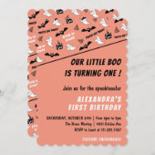 10月ハロウィーン1日の誕生日 招待状 (正面/裏面)