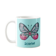 10月パーソナライズされたティール（緑がかった色）グラスウィングバタフライアート