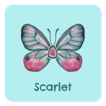 10月パーソナライズされたティール（緑がかった色）グラスウィングバタフライアート