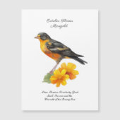 10月マリゴールド花と鳥の誕生 (正面)