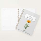 10月マリゴールド誕生パーソナライズされた花 プランナー手帳 (ディスプレー)