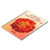 10月マリゴールド誕生フラワースパイラルノート ノートブック (左側)