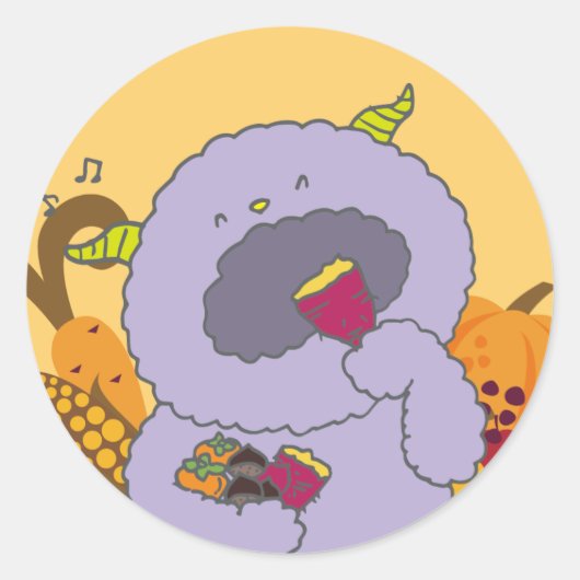 10月モンスターシール。 ラウンドシール (正面)