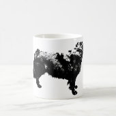 10月リングや輪ポーズ コーヒーマグカップ (中央)