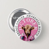 10月乳がん認識度ピンク10月 缶バッジ (正面&裏面)