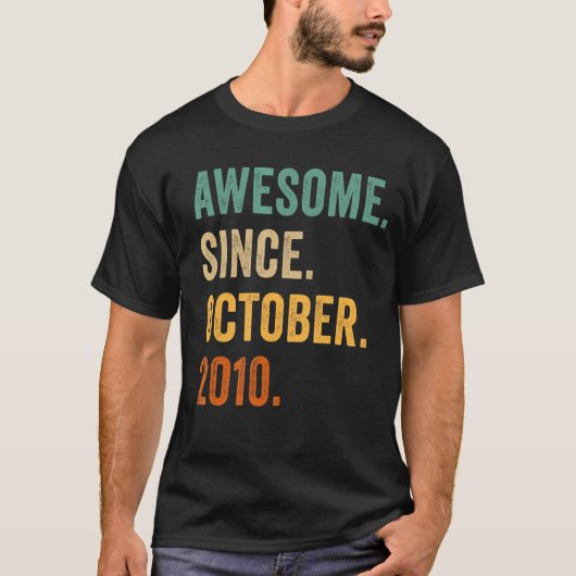 10月以来10素晴らし歳10誕生日 Tシャツ (正面)