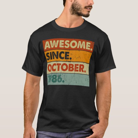 10月以来36歳素晴らし36誕生日 Tシャツ (正面)