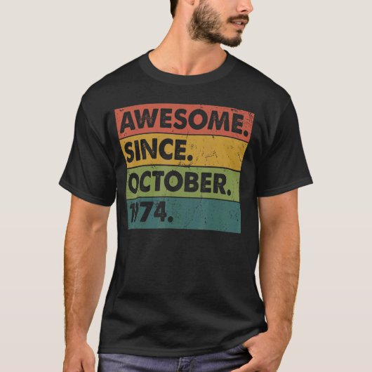 10月以来48歳素晴らし48誕生日 Tシャツ (正面)